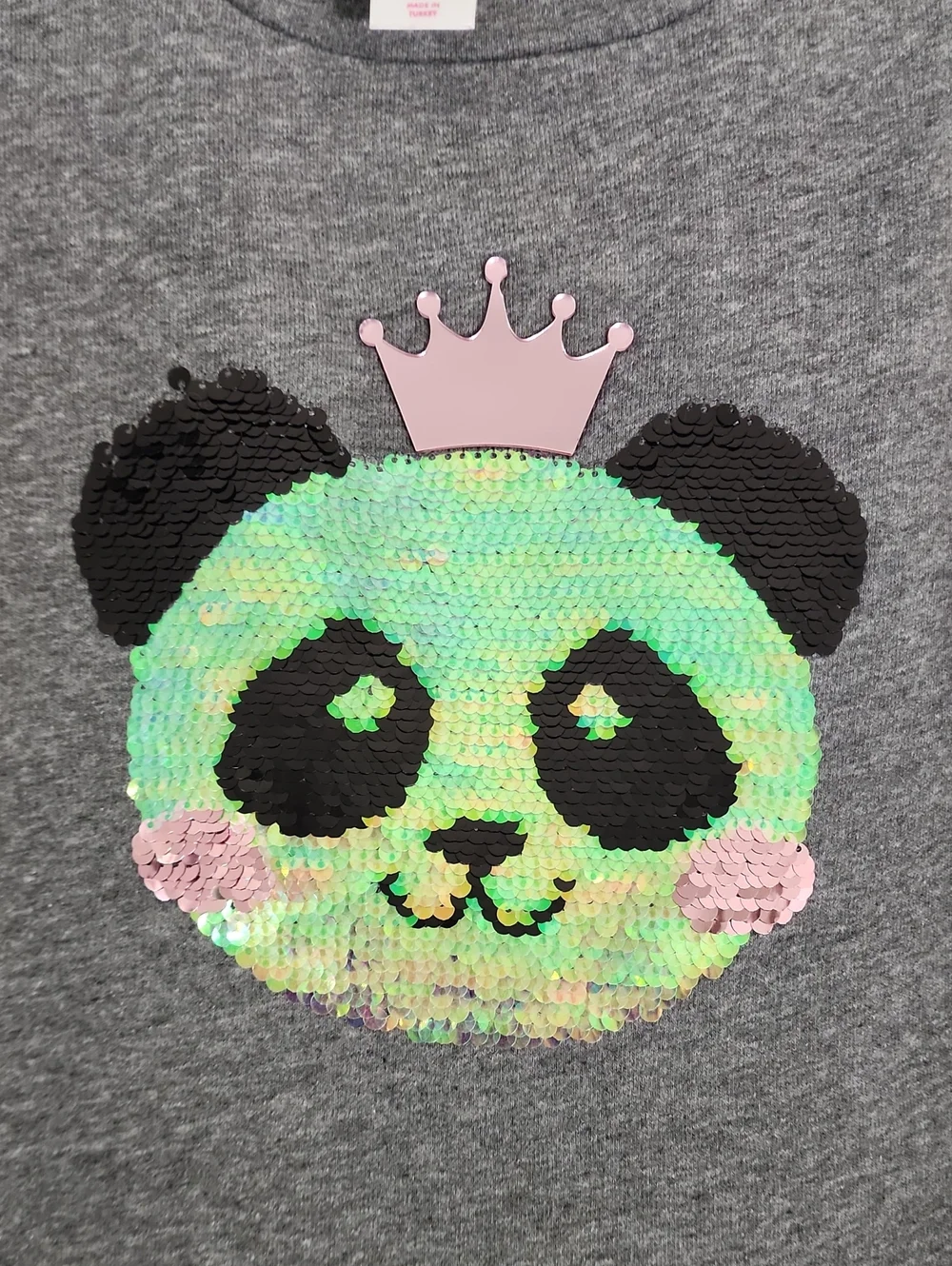 Justice Girls' Panda Tulle Dress Gray & Black Size 8 Like New